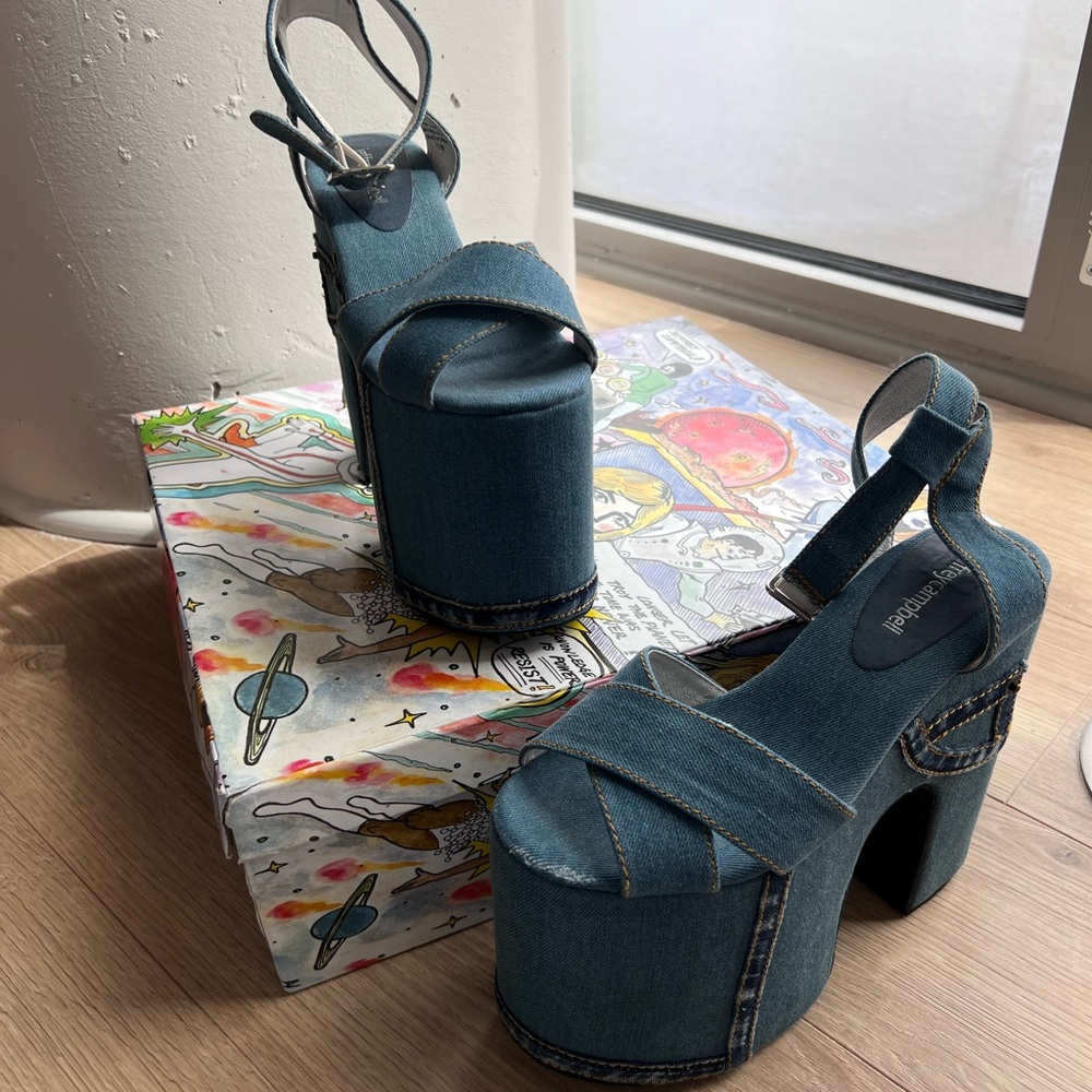 Jeffrey Campbell Denim platforms